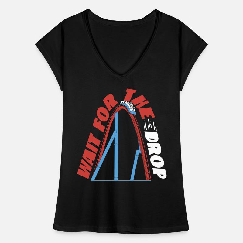 Roller Coaster Wait For The Drop Frauen Vintage T-Shirt