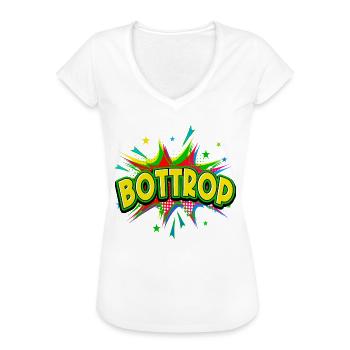 Bottrop Allemagne Ville Pop Art Bande dessinée - T-shirt vintage Femme - noir - Devant - Danielle (179cm)