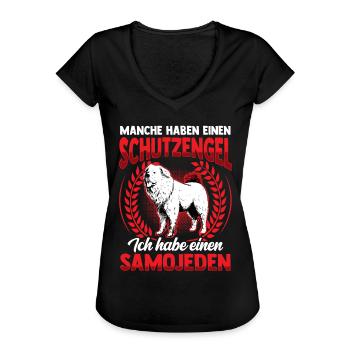 Ich habe einen Owtscharka Kaukasischer Owtscharka - Frauen Vintage T-Shirt - Schwarz - Vorne