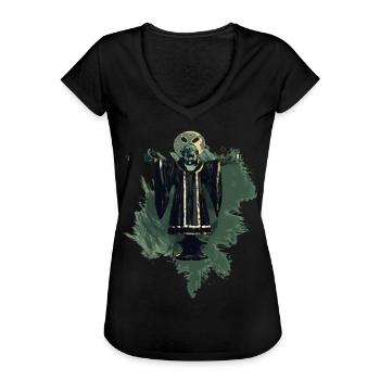 München retro look stylish - Frauen Vintage T-Shirt - Schwarz - Vorne - Danielle (179cm)