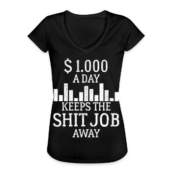 Is it Monday Yet Investor Trading Stock Market - Frauen Vintage T-Shirt - Schwarz - Vorne