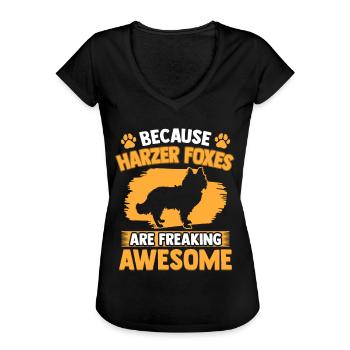 Le renard du Harz est un renard de troupeau fantastique - T-shirt vintage Femme - noir - Devant - Danielle (179cm)