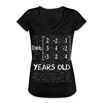 70. Geburtstag 70 Jahre Matrixdeterminante - Frauen Vintage T-Shirt - Schwarz - Vorne