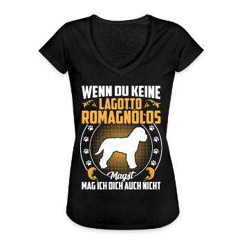 Lagotto Romagnolo nicht mögen Trüffelhund - Frauen Vintage T-Shirt - Schwarz - Vorne - Danielle (179cm)