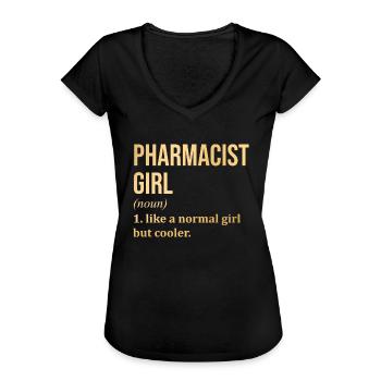 Apotheke Apotheke Apotheke Apotheke - Frauen Vintage T-Shirt - Schwarz - Vorne - Danielle (179cm)