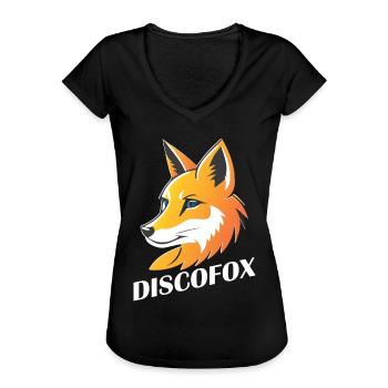 Discofox tanzen Tänzer Tänzerin 80er Disco - Frauen Vintage T-Shirt - Schwarz - Vorne - Danielle (179cm)