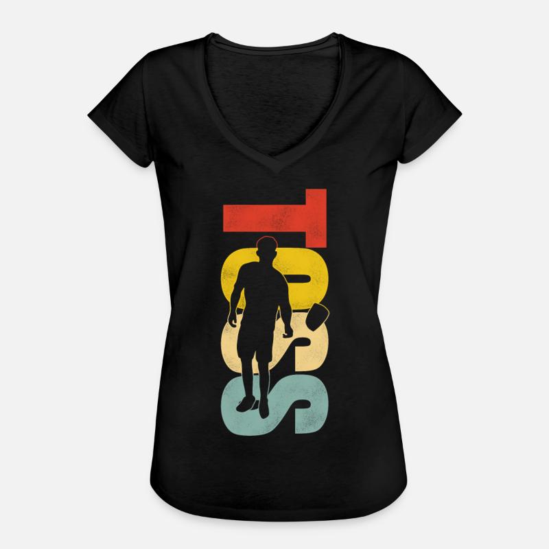 Cornhole Team Bean Bag Player - Women's Vintage T-Shirt - black