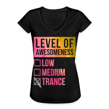 Trance - Women's Vintage T-Shirt - black - Front - Danielle (179cm)