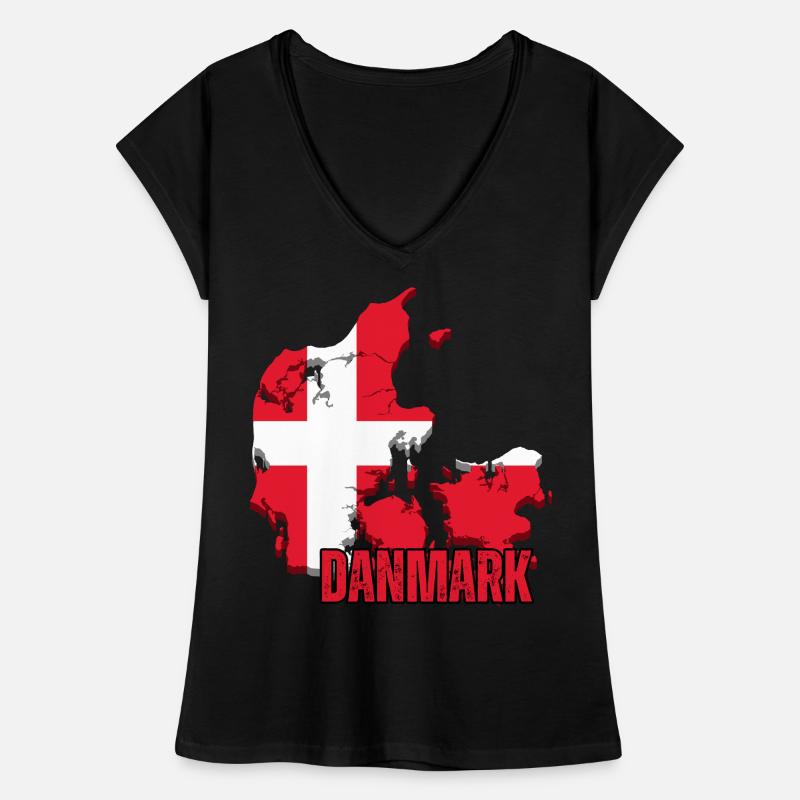 Fierté danoise, drapeau du Danemark T-shirt vintage Femme