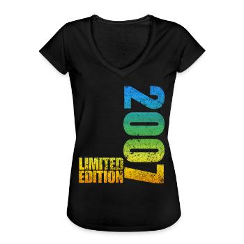 Limited Edition 2007 18. Geburtstag Geschenk - Frauen Vintage T-Shirt - Schwarz - Vorne