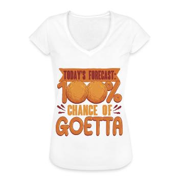 Goetta Wurst 100% Chance Of Goetta - Women's Vintage T-Shirt - black - Front - Danielle (179cm)