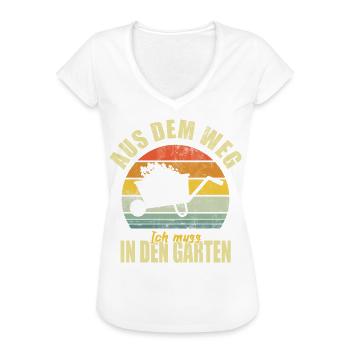 Garten Gärtner Gartenarbeit Lustiger Spruch - Frauen Vintage T-Shirt - Schwarz - Vorne - Danielle (179cm)
