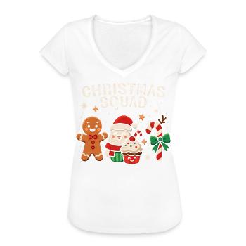 Weihnachten Christmas Squad - Lustige Süßigkeiten - Frauen Vintage T-Shirt - Schwarz - Vorne