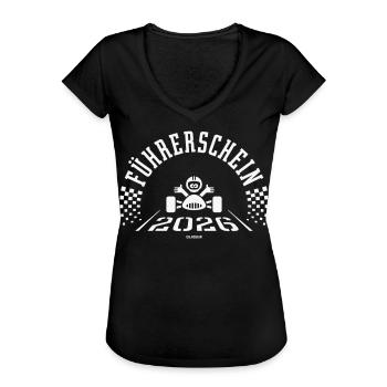 Führerschein 2026 (Fahranfänger / White) - Frauen Vintage T-Shirt - Schwarz - Vorne