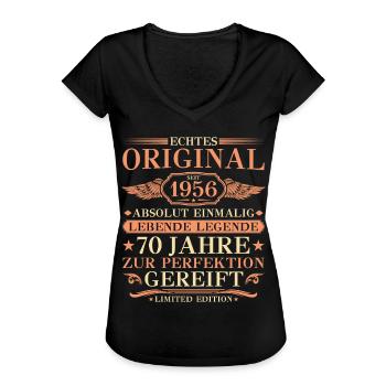 1956 Vintage Absolument Unique 70ème Anniversaire - T-shirt vintage Femme - noir - Devant