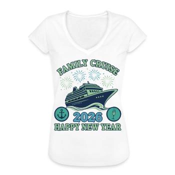 Croisière en famille 2026 Célébration du Nouvel An - T-shirt vintage Femme - noir - Devant - Danielle (179cm)