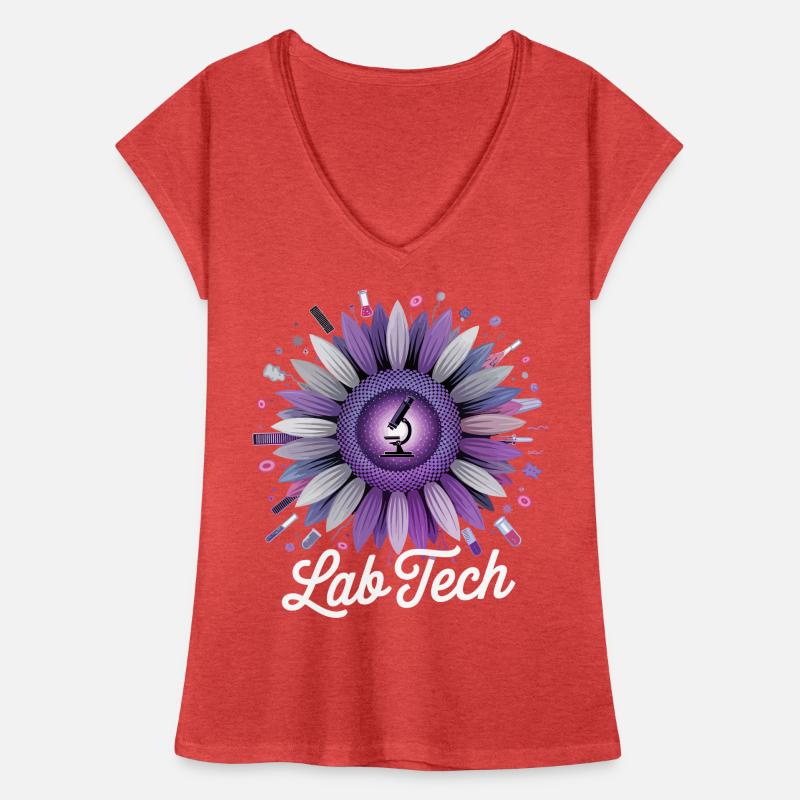 Microscope tournesol LabTech T-shirt vintage Femme