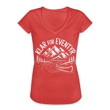 Ready for adventures in the mountains and rivers - Women's Vintage T-Shirt - heather red - Front - Danielle (179cm)