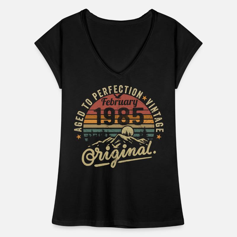 Février 1985 T-shirt vintage Femme