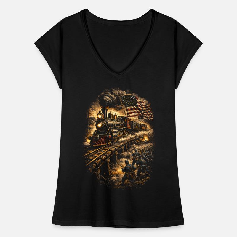 Modelleisenbahn Eisenbahn Frauen Vintage T-Shirt