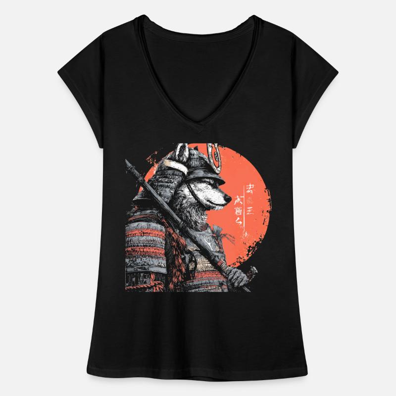 Wolf in Armor samurai  Women's Vintage T-Shirt
