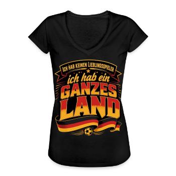 Ich hab keinen Lieblingsspieler - Frauen Vintage T-Shirt - Schwarz - Vorne - Danielle (179cm)