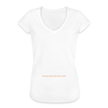mein pudel hört hunde spruch geschenk idee - Frauen Vintage T-Shirt - Schwarz - Vorne - Danielle (179cm)