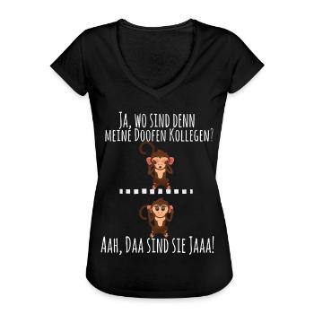 Kollegen Arbeit Büro lustige Sprüche Geschenk - Frauen Vintage T-Shirt - Schwarz - Vorne - Danielle (179cm)