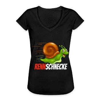 Jogging Laufen Marathon Halbmarathon - Frauen Vintage T-Shirt - Schwarz - Vorne - Danielle (179cm)