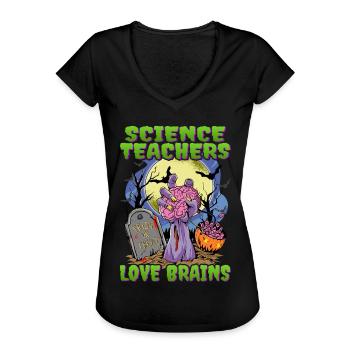Lehrer Für Naturwissenschaften Halloween - Frauen Vintage T-Shirt - Schwarz - Vorne - Danielle (179cm)