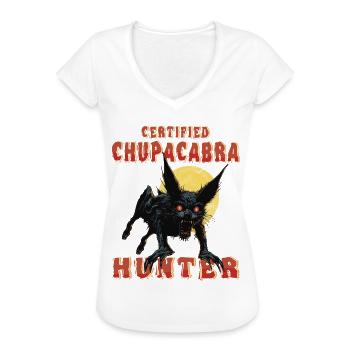 Mythisches Monster - Chupacabra Hunter - Kryptid - Frauen Vintage T-Shirt - Schwarz - Vorne - Danielle (179cm)