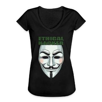 Cybersecurity Art Hacking Lover Computer Nerd - Women's Vintage T-Shirt - black - Front - Danielle (179cm)