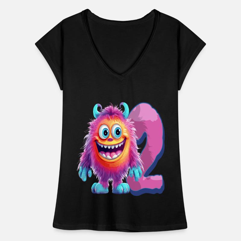 Conception de monstres pour enfants - Deux ans - 2. T-shirt vintage Femme