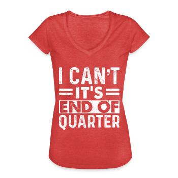Citation drôle conseiller fiscal entrepreneur - T-shirt vintage Femme - rouge chiné - Devant - Danielle (179cm)