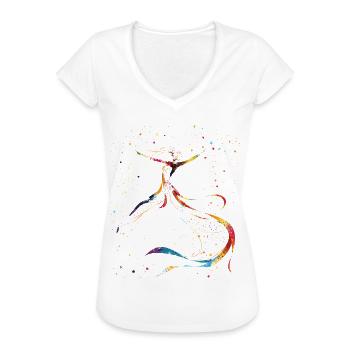 Aerialist Aerial Silk Circus Air Silk - Women's Vintage T-Shirt - black - Front - Danielle (179cm)