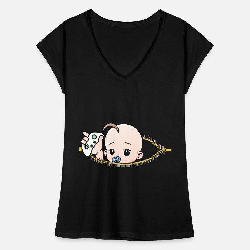 Grossesse Game Controller enceinte cadeau T-shirt vintage Femme