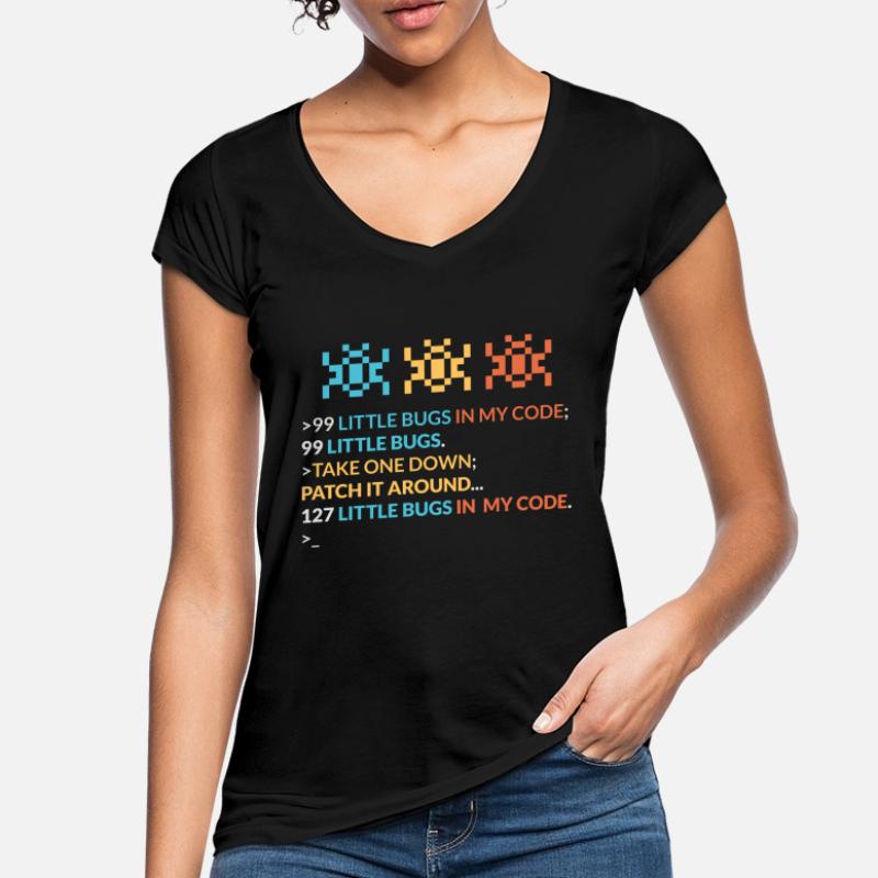 Programmierer Coder Informatiker Nerd Geek Frauen Vintage T-Shirt