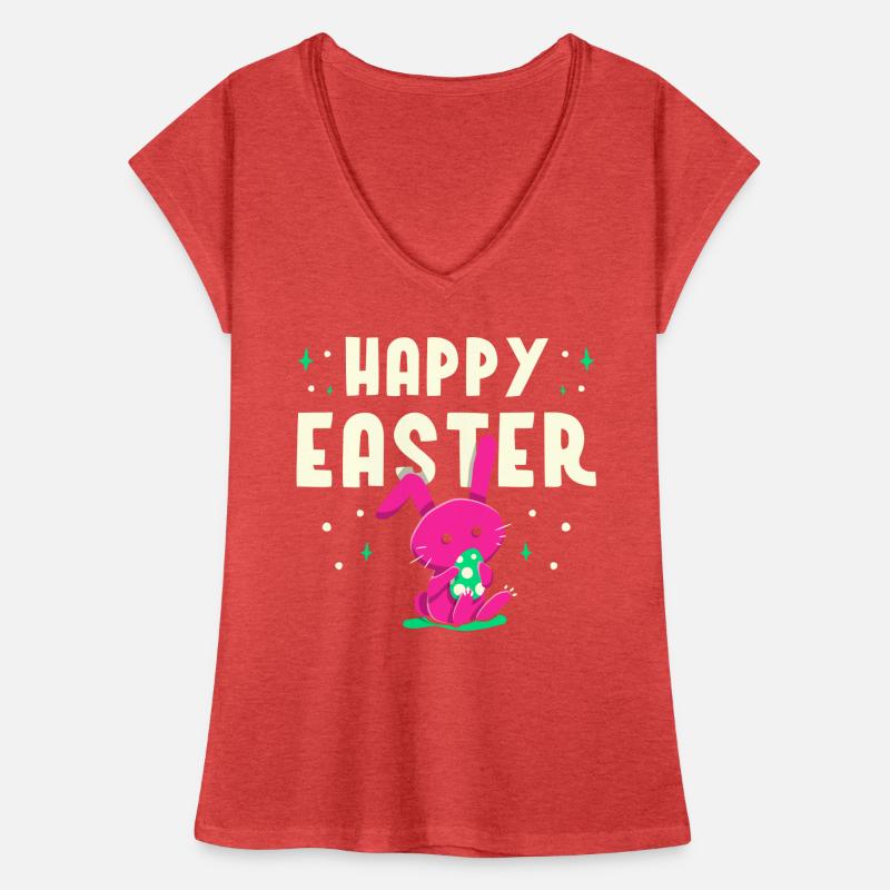 Joyeux lapin de Pâques Easter Easter Egg Dictons T-shirt vintage Femme