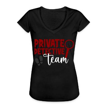 Privatdetektiv Team Privat Privatdetektei - Frauen Vintage T-Shirt - Schwarz - Vorne - Danielle (179cm)
