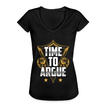 Il est temps de plaider l’argument de l’avocat - T-shirt vintage Femme - noir - Devant - Danielle (179cm)