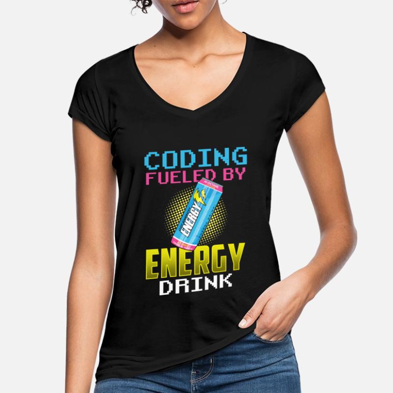 Programmation avec le code de codage Energydrinks Coder T-shirt vintage Femme