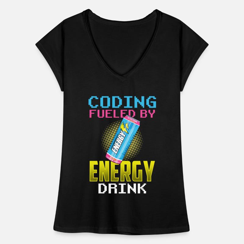 Programmation avec le code de codage Energydrinks Coder T-shirt vintage Femme