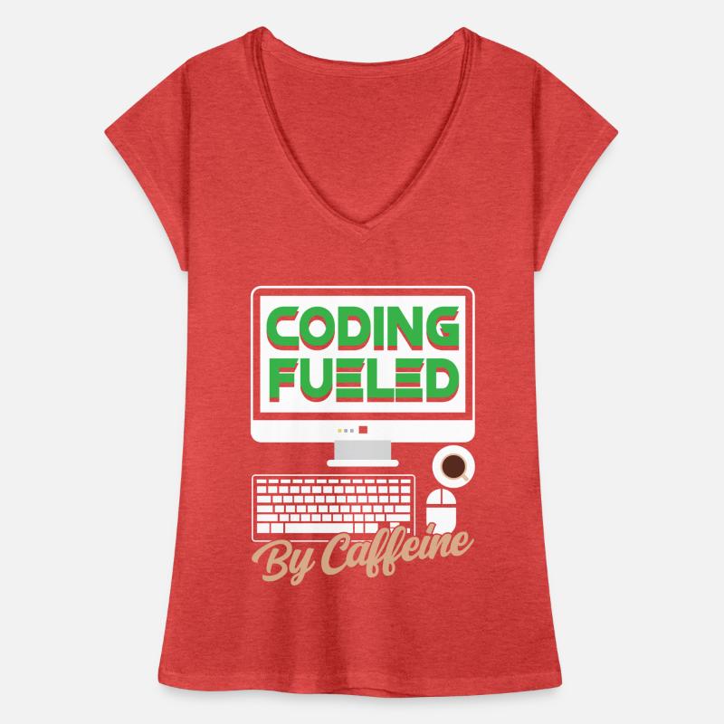 Programmation alimentée par le codage de la caféine T-shirt vintage Femme