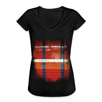 Hamburg Reeperbahn Ubahn Station Kult Souvenir - Frauen Vintage T-Shirt - Schwarz - Vorne - Danielle (179cm)