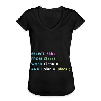 Nerd Computer Computerarbeit Coder Geschenkidee - Frauen Vintage T-Shirt - Schwarz - Vorne - Danielle (179cm)