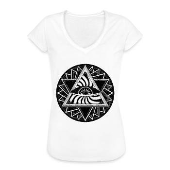 Eye of Psychedelic Wisdom - Women's Vintage T-Shirt - black - Front - Danielle (179cm)