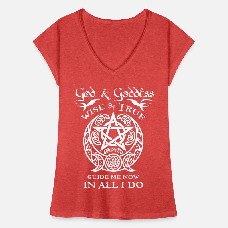 God & Goddess Wise & True Wicca Witch Paganism Women's Vintage T-Shirt