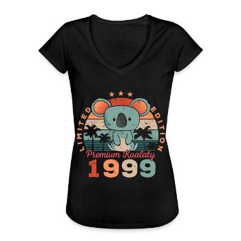 Geburtsjahr 1999 Geburtstag Koala Koalabär - Frauen Vintage T-Shirt - Schwarz - Vorne - Danielle (179cm)