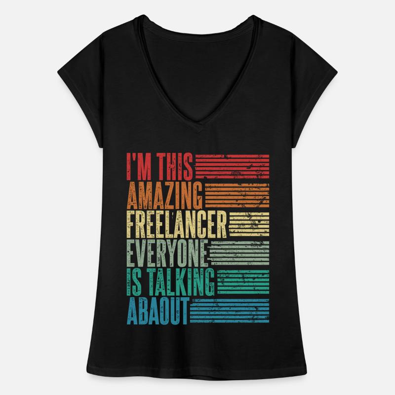 Vintage Freelancer Freelancerin Geschenk Retro Frauen Vintage T-Shirt