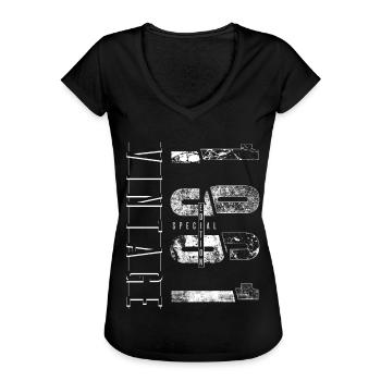 Vintage 1961 Special Edition Geburtsjahr 1961 - Frauen Vintage T-Shirt - Schwarz - Vorne - Danielle (179cm)